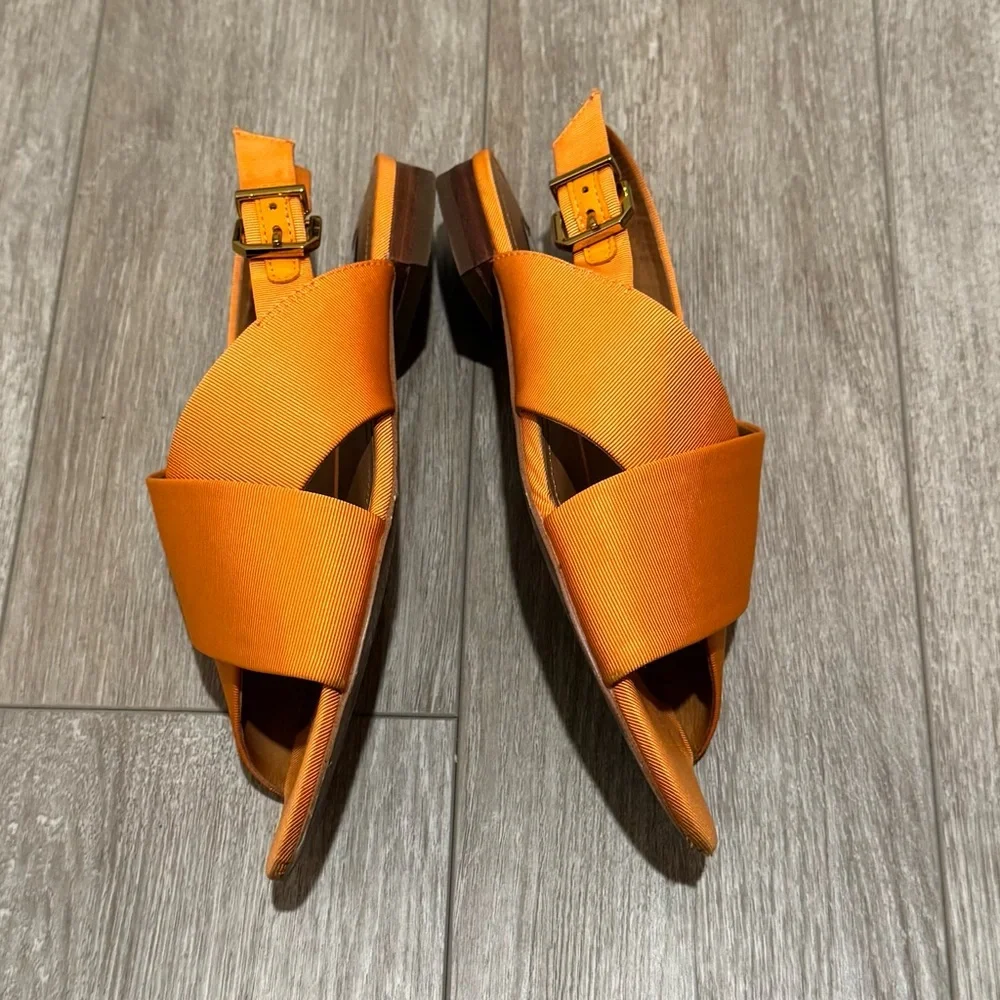 & Other Stories Criss Cross Slingback Open Toe Flat Sandals - Picture 5 of 9